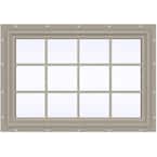 47.5 in. x 35.5 in. V-2500 Series Desert Sand Vinyl Fixed Picture Window with Colonial Grids/Grilles