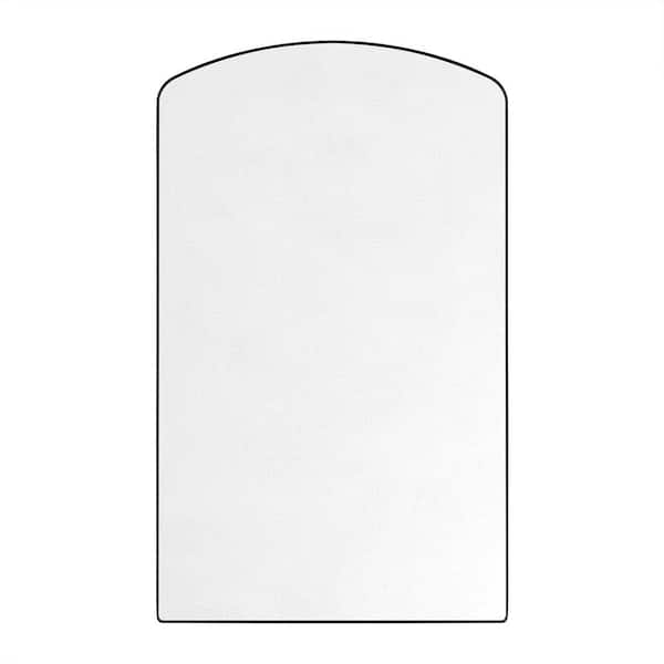 TEHOME 24 in. W x 40 in. H Arch Metal Framed Wall Bathroom Vanity Mirror in Matt Black