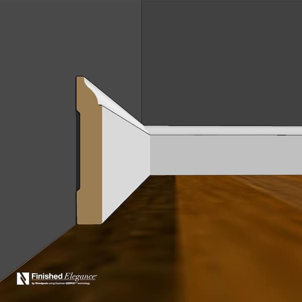 FINISHED ELEGANCE - WM623 1/2 in x 3-1/4 in. MDF Baseboard Molding