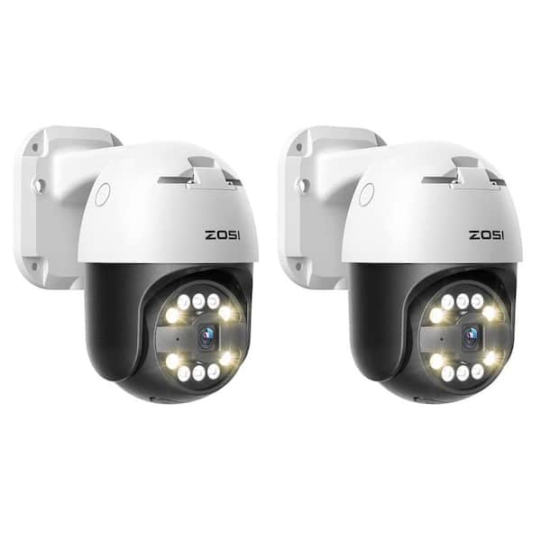 Wired 5MP HD POE Outdoor Home Security Camera with 355° Pan Tilt, AI Human Vehicle Detection, 2-Way Audio