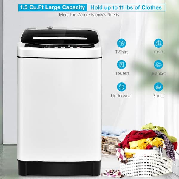 1.6 Cu.ft Portable Washing Machine, 11lbs Capacity Fully Automatic