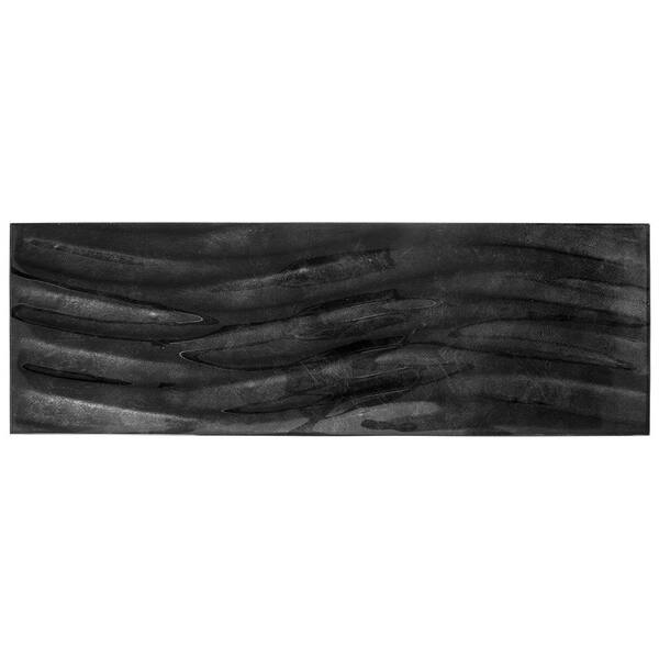 PRIVATE BRAND UNBRANDED Silver Foil Waves 8 in. x 24 in. Subway Gloss Glass Wall Tile (8 sq. ft./Case)