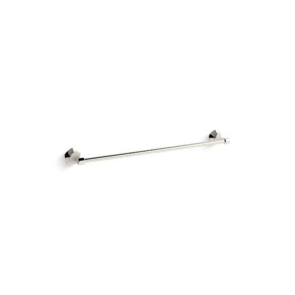 KOHLER Occasion 24 in. Wall Mounted Single Towel Bar in Vibrant Polished Nickel