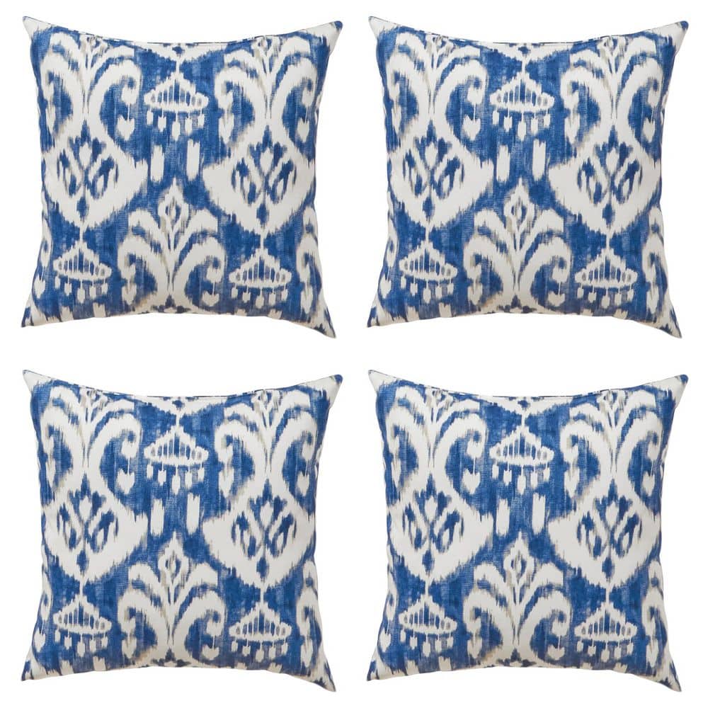 Azule Ikat Square Outdoor Throw Pillow (4-Pack) price history on PriceWatchPro