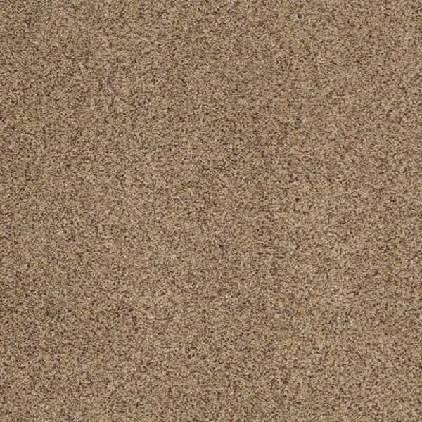 SoftSpring Carpet Sample - Heavenly II - Color Wheat Texture 8 in. x 8 in.