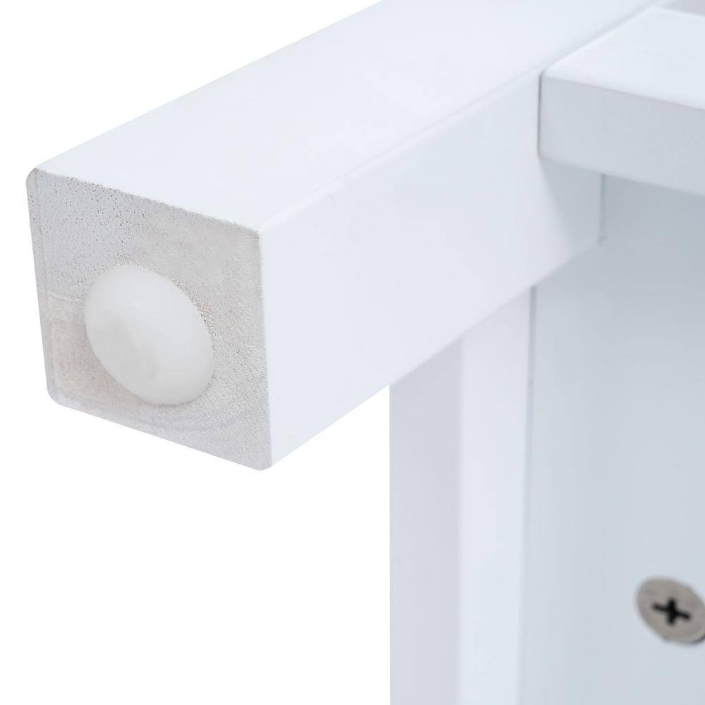 White and Gold Freestanding Single Bathroom Vanity Base