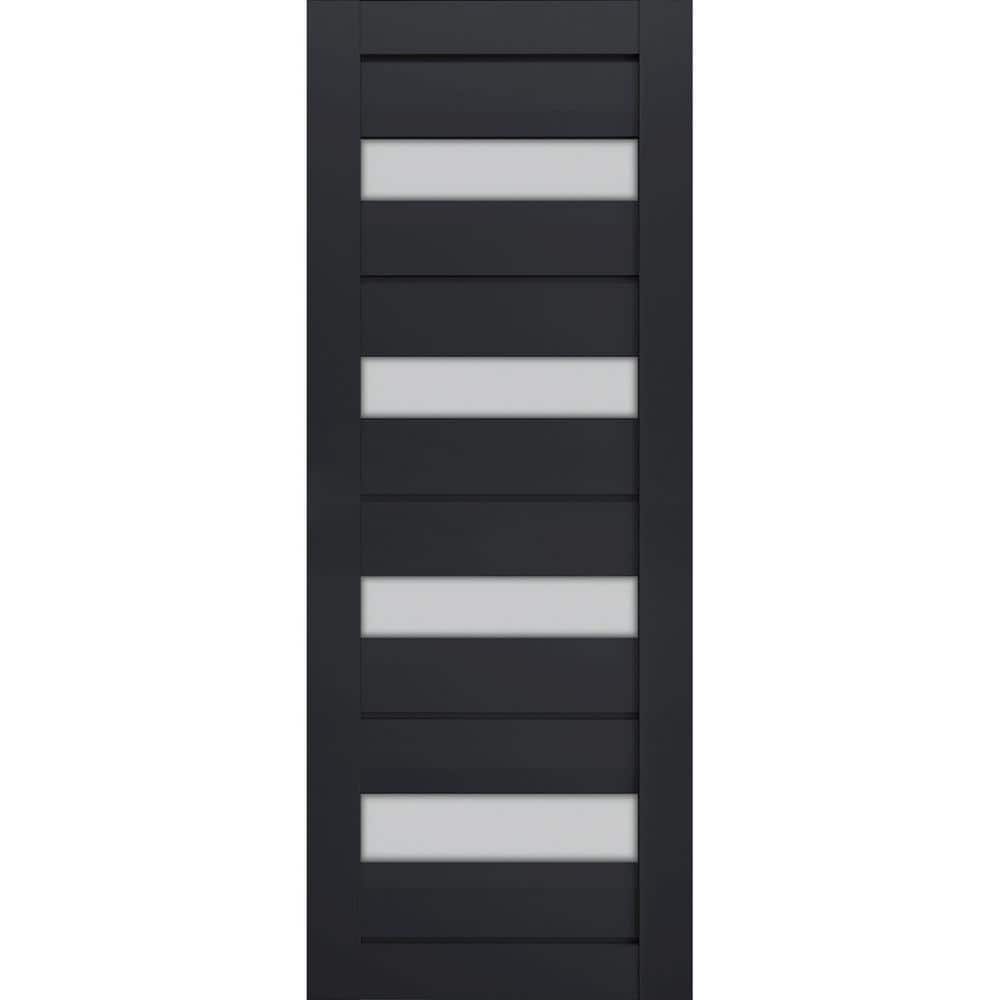 28 in. x 96 in. Solid Wood Frosted Glass Antracite Interior Door Slab price history on PriceWatchPro
