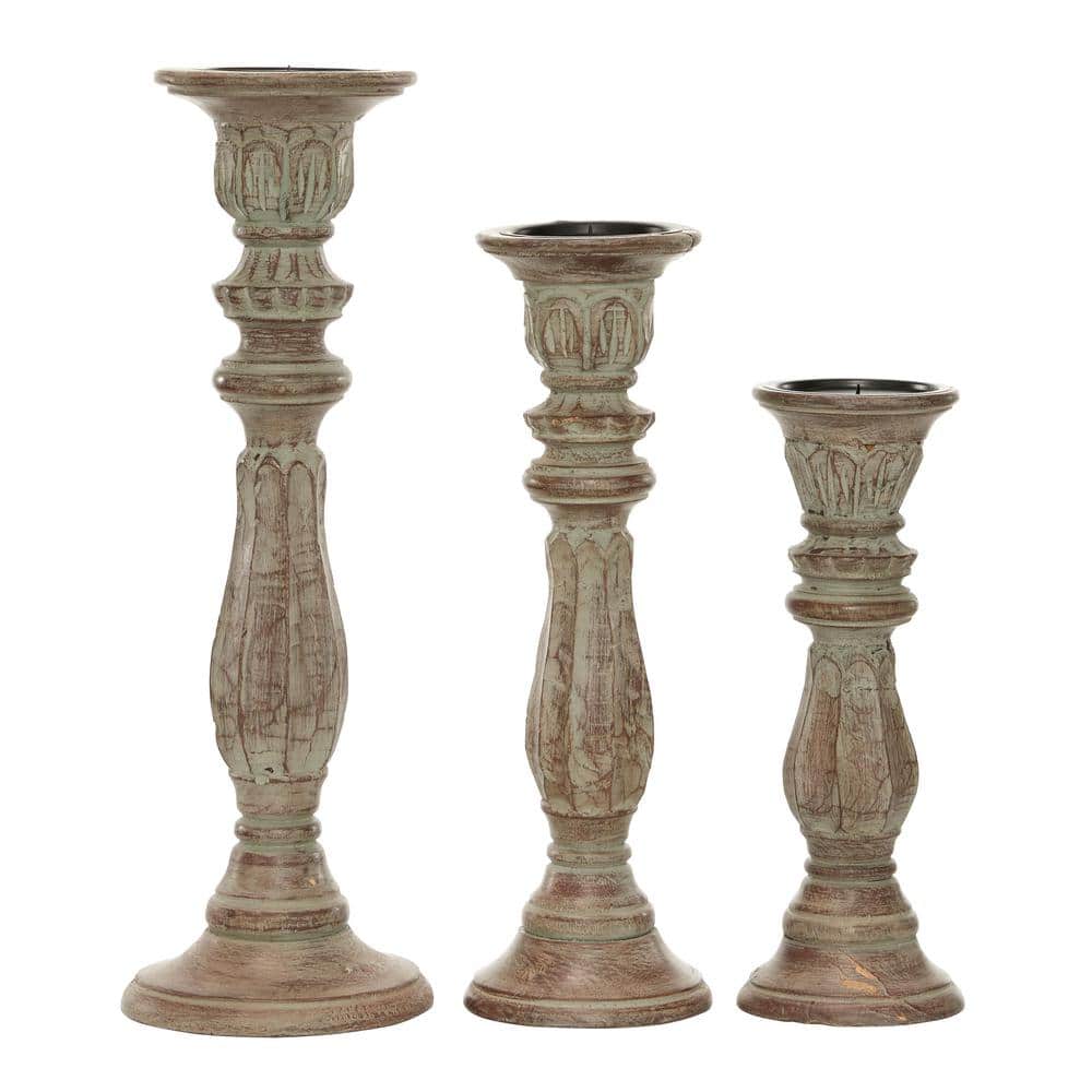 Elegant Traditional Mango Wood Candle Lantern Set, 3 Sizes
