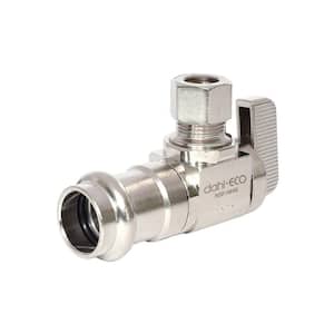 1/2 in. Female Press Inlet x 3/8 in. Compression Outlet 1/4-Turn Angle Stop