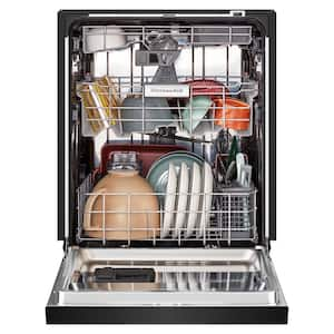 24 in. Built-In Tall Tub Dishwasher in Black Stainless Steel with Third Level Jet Rack