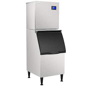 22 in. Production Per Day 400 lbs. Full Size Cubes Commercial Freestanding Ice Maker in Stainless Steel