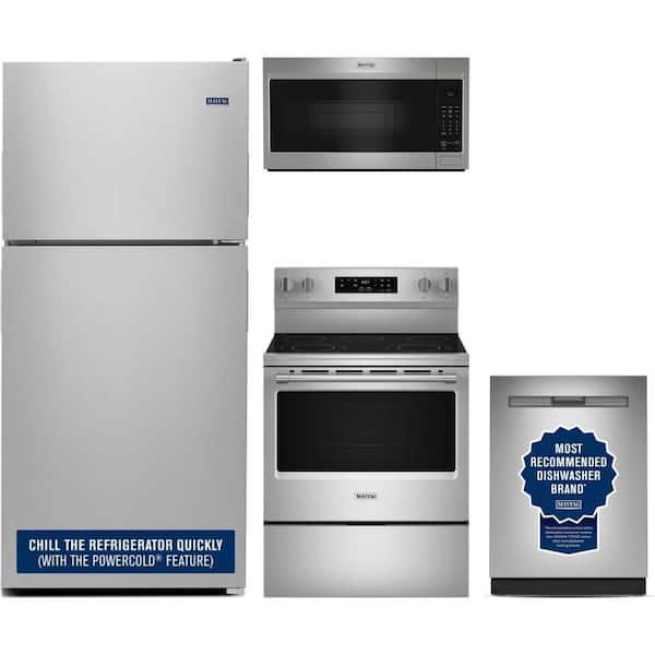 21 cu. ft. Standard Depth Refrigerator with 5 Element Freestanding Electric Range and Dishwasher