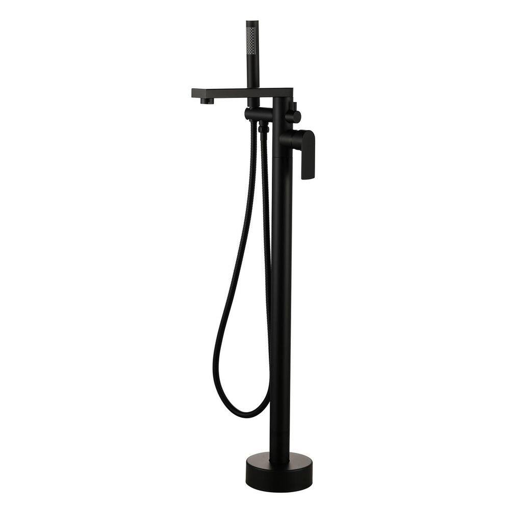 Single-Handle Freestanding Tub Faucet with Handheld Shower in. Matte Black price history on PriceWatchPro