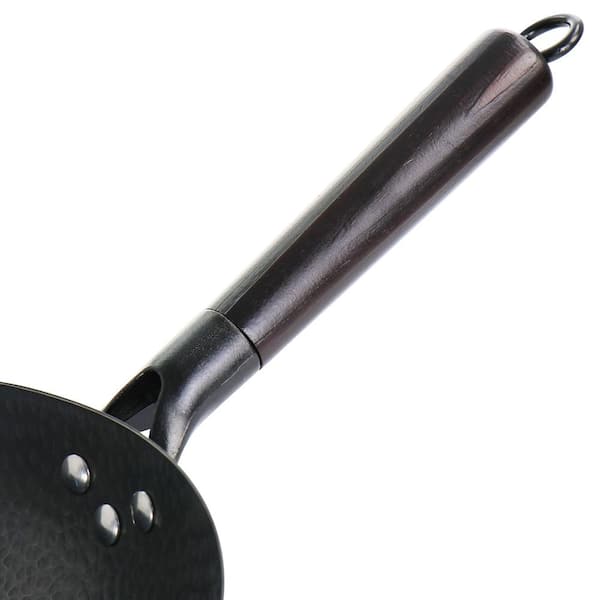 Gibson Home Hammered 13 in. Black Heavy Gauge Carbon Steel Wok