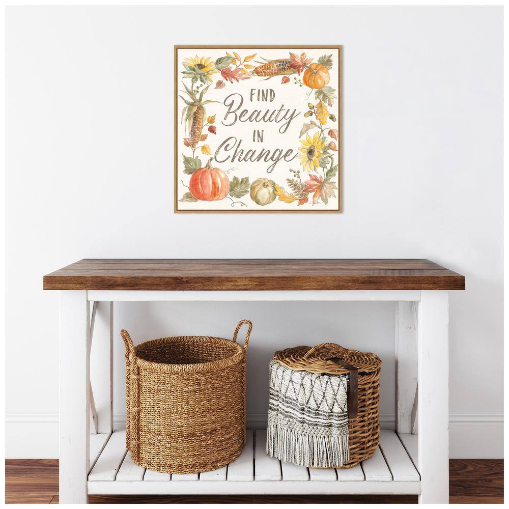 Autumn Harvest Canvas Print with Maple Frame, 26" x 25"