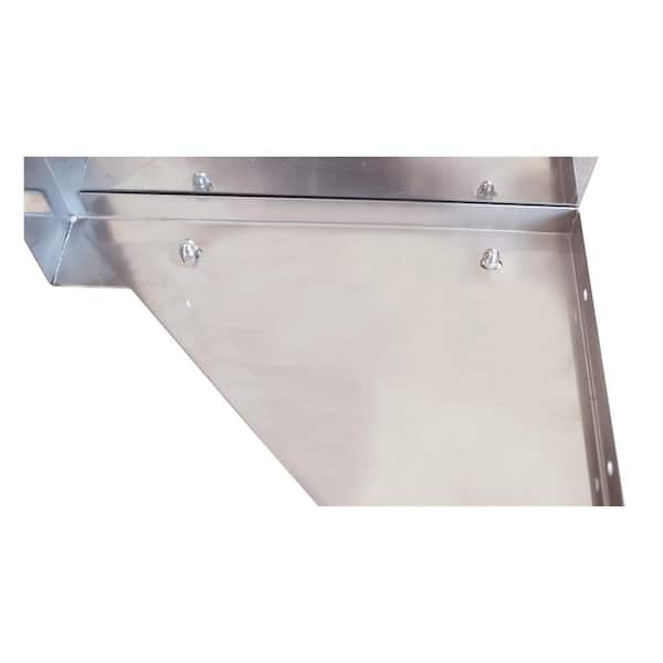 14 in. x 36 in. x 15 in. Stainless Steel Wall-Mount Garage Wall Shelf with  Brackets