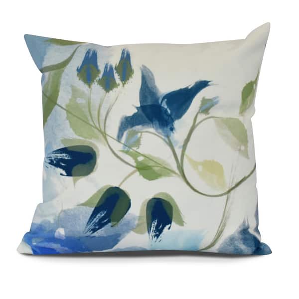 Unbranded Windy Bloom Floral Print Throw Pillow