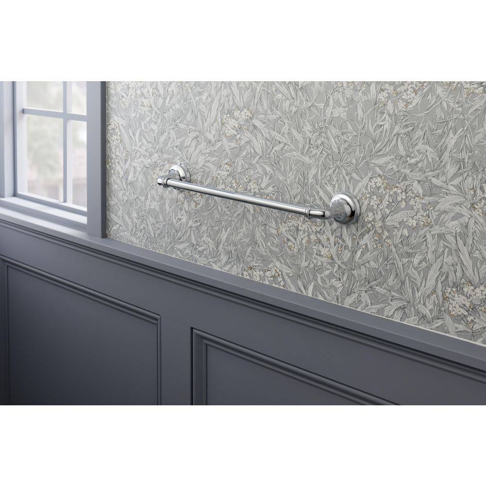 Polished Chrome 18" Wall Mounted Towel Bar