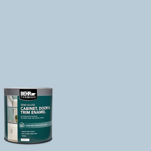 BEHR PREMIUM 1 qt. #PPU14-15 Denim Light Semi-Gloss Enamel Interior/Exterior Cabinet, Door & Trim Paint