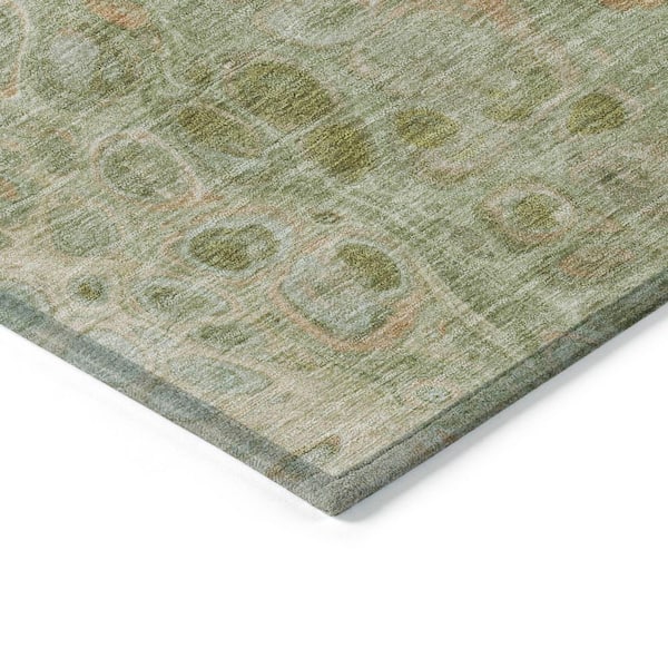 Chantille Machine Washable Indoor/Outdoor Abstract ACN1940 Aloe 9 ft. x 12 ft. Area Rug