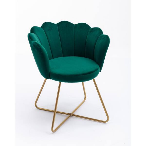 Green velvet bucket discount chair