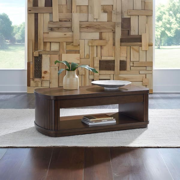 Signature DESIGN BY ASHLEY Korestone 56 in. Dark Brown Rectangle