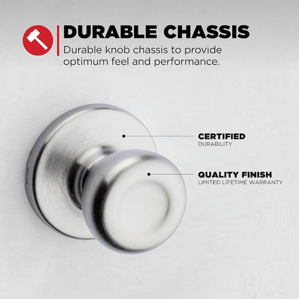 Kwikset Tylo Satin Chrome Hall/Closet Door Knob 200T 26D CP