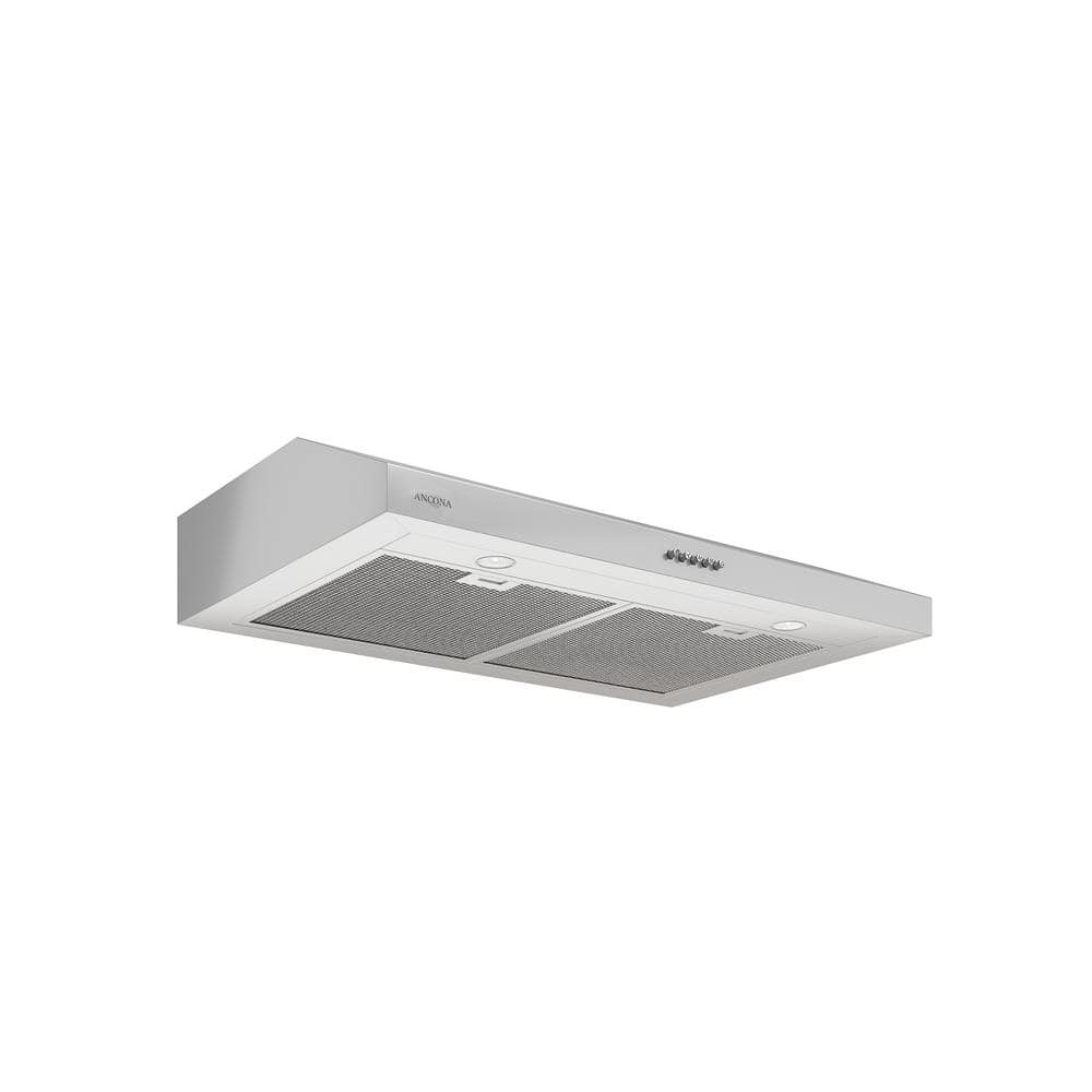 Ancona Slim SDR 30 in. Non-Vented Under Cabinet Range Hood with Halogen lights in Stainless Steel, Silver