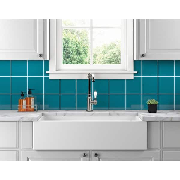Restore Teal 6 in. x 6 in. Glazed Ceramic Wall Tile (12.5 sq. ft / Case)