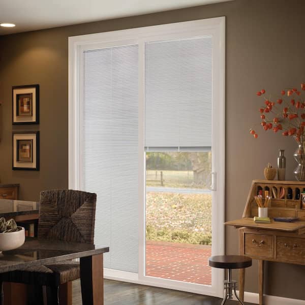 Hand Sliding Patio Door With Blinds, Roll Down Shade For Sliding Glass Door