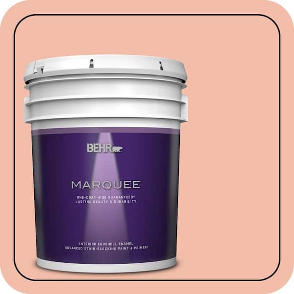 BEHR MARQUEE 5 gal. Home Decorators Collection #HDC-CT-14A Sunkissed Apricot Eggshell Enamel Interior Paint & Primer
