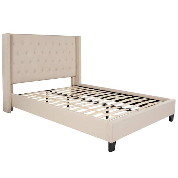 Flash Furniture Beige Full Platform Bed