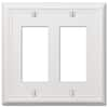 Hampton Bay Ascher 2 Gang Rocker White Stamped Steel Wall Plate