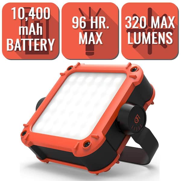 Gear Aid ARC Series 320 Lumen LED Work Light with 10,400mAh Power Bank for Mobile Charging