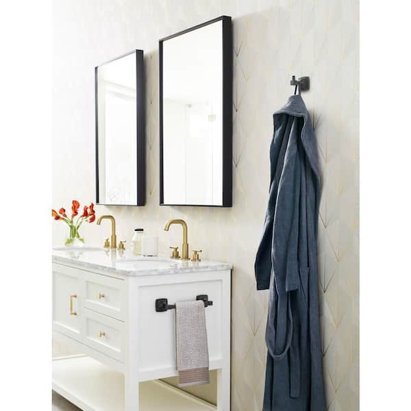 Stature 8 in. Wall Mounted Towel Bar in Matte Black