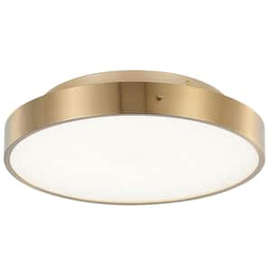 Isla 16 in. 1-Light Brass LED Flush Mount