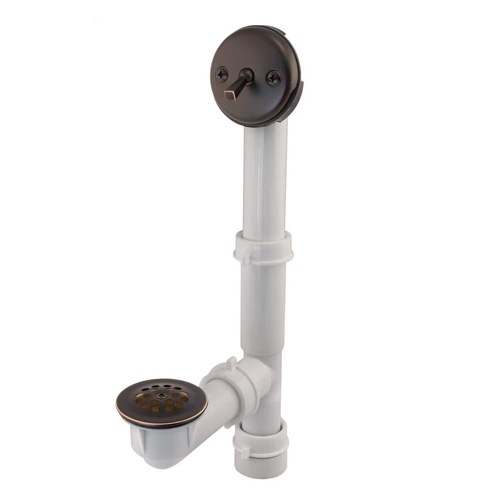 Everbilt Trip Lever 11/2 in. White Poly Pipe Bath Waste and Overflow
