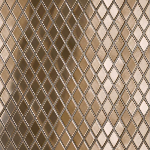Hudson Kite Gold 10 in. x 12 in. Porcelain Floor and Wall Mosaic Tile (8.56 sq. ft. /Case)