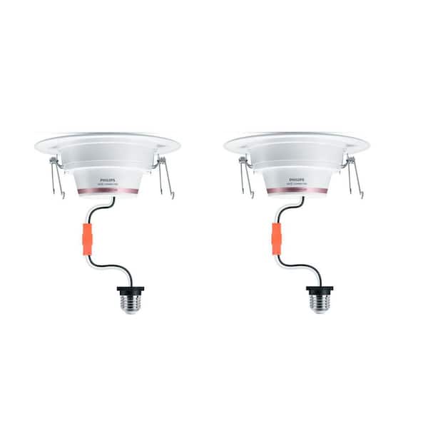 5 in. / 6 in. LED Color Changing 65-Watt Equivalent Smart Wi-Fi Recessed Light Powered by WiZ (2-Pack)