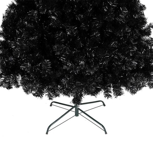 6 ft. Black PVC Artificial Christmas Tree with 1600 Branches S