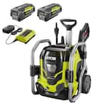 40V 1500 PSI 1.2 GPM Cordless Cold Water Electric Pressure Washer with (2) 5.0 Ah Batteries and Charger