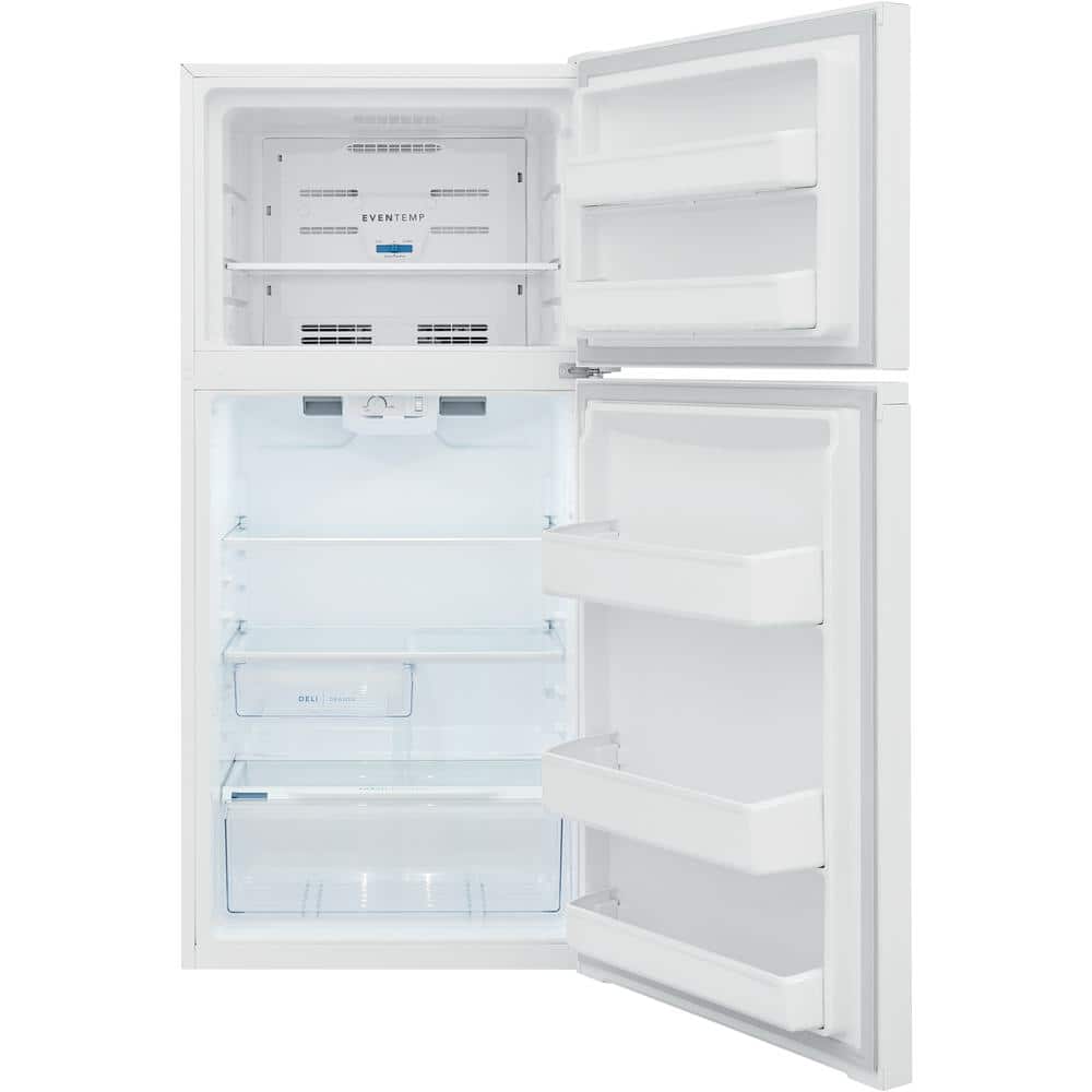 White Energy Star Top Freezer Refrigerator with Ice Maker