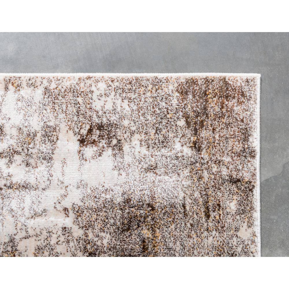 Ivory Beige Braided 9' x 12' Synthetic Easy Care Area Rug