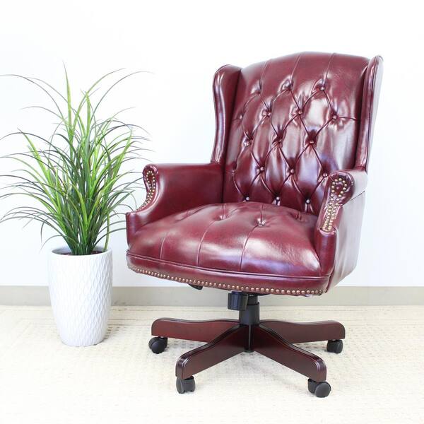 Boss Office Back Burdy High, Leather Wingback Office Chair
