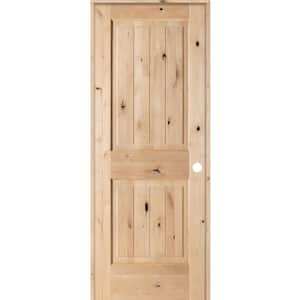 Steves & Sons 30 in. x 80 in. 2-Panel Archtop Left-Hand Unfinished Knotty  Pine Wood Single Prehung Interior Door with Bronze Hinges SIP0000006242 -  The Home Depot