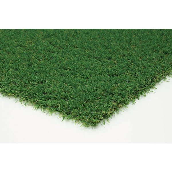 Nance Carpet and Rug Prairie Sample 12 ft. Wide x Cut to Length Green Artificial Grass