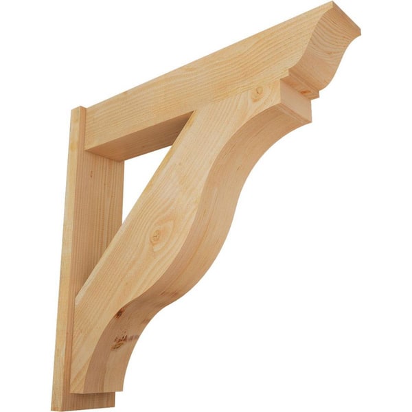 Ekena Millwork 8 in. x 38 in. x 38 in. Douglas Fir Fuston Traditional Rough Sawn Outlooker