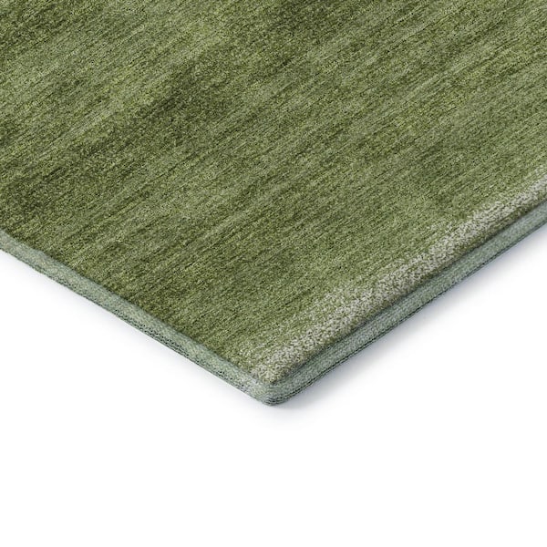 Mayfield Premium Machine Washable Abstract AMF1033 Green 3 ft. x 5 ft. Area Rug