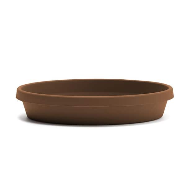 Bloem Terra 11.25 in. Chocolate Plastic Planter Saucer Tray