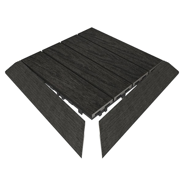 NewTechWood 1/6 ft. X 1 ft. Quick Deck Composite Deck Tile Outside